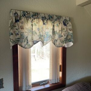 3 Panel Floral Window Valences 67 inches long